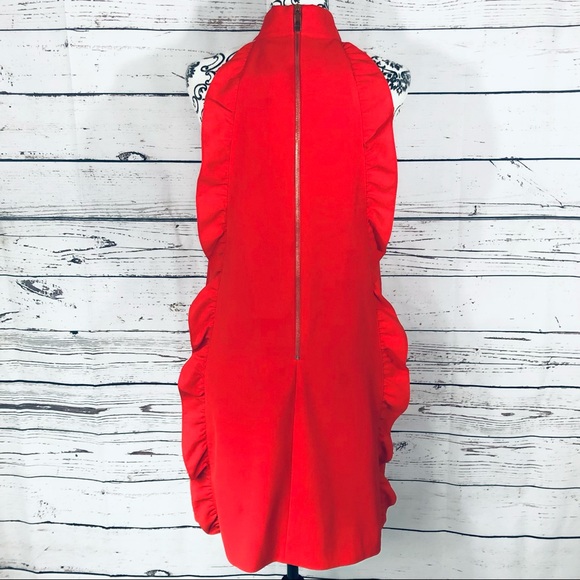 Ted Baker Torriya Ruffle Tunic Dress High Collar Pockets Sleeveless Ted Size 2 - Picture 6 of 13